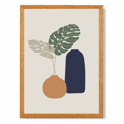 Boho Beige, Green Botanical No 1 Art Print | Wall Art Plaza