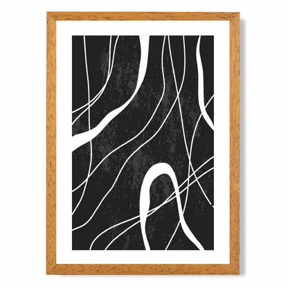 Abstract Black, White Lines No 3 Art Print | Wall Art Plaza