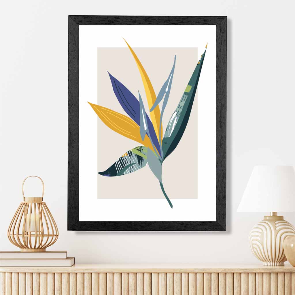 Boho Botanical Teal, Purple Floral Leaf No 2 Art Print | Wall Art Plaza