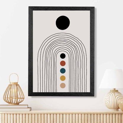 Boho Botanical Beige, Teal Arches  No 2 Art Print | Wall Art Plaza