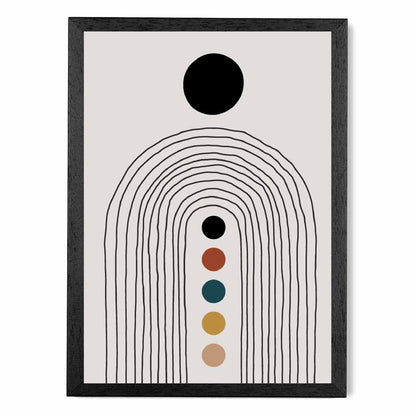 Boho Botanical Beige, Teal Arches  No 2 Art Print | Wall Art Plaza