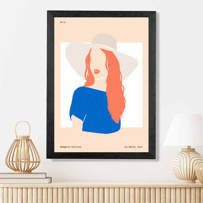 Modern Blue, Orange Fashion Art Print | Wall Art Plaza