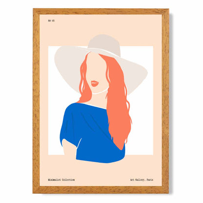 Modern Blue, Orange Fashion Art Print | Wall Art Plaza