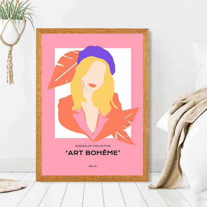 Boho Pink, Purple Fashion Art Art Print | Wall Art Plaza