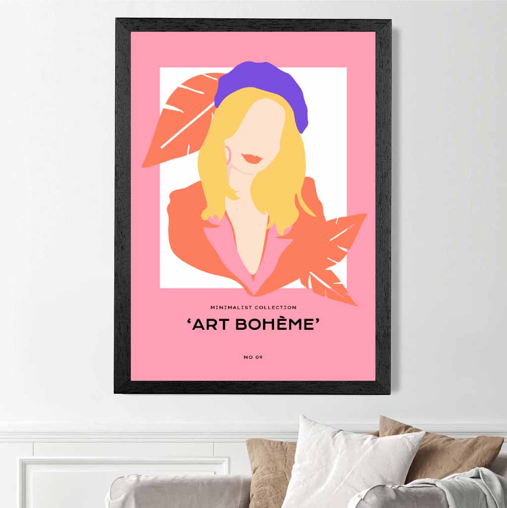 Boho Pink, Purple Fashion Art Art Print | Wall Art Plaza