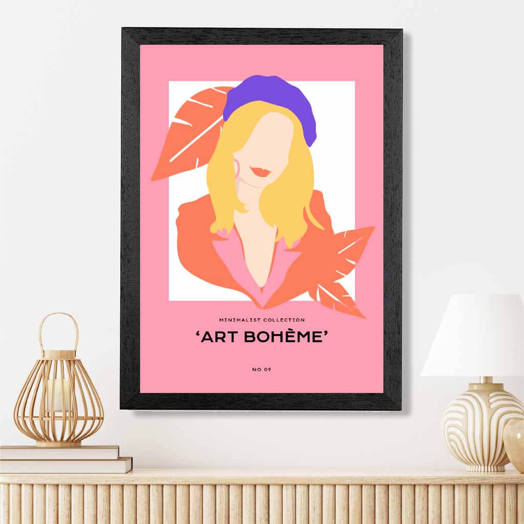 Boho Pink, Purple Fashion Art Art Print | Wall Art Plaza