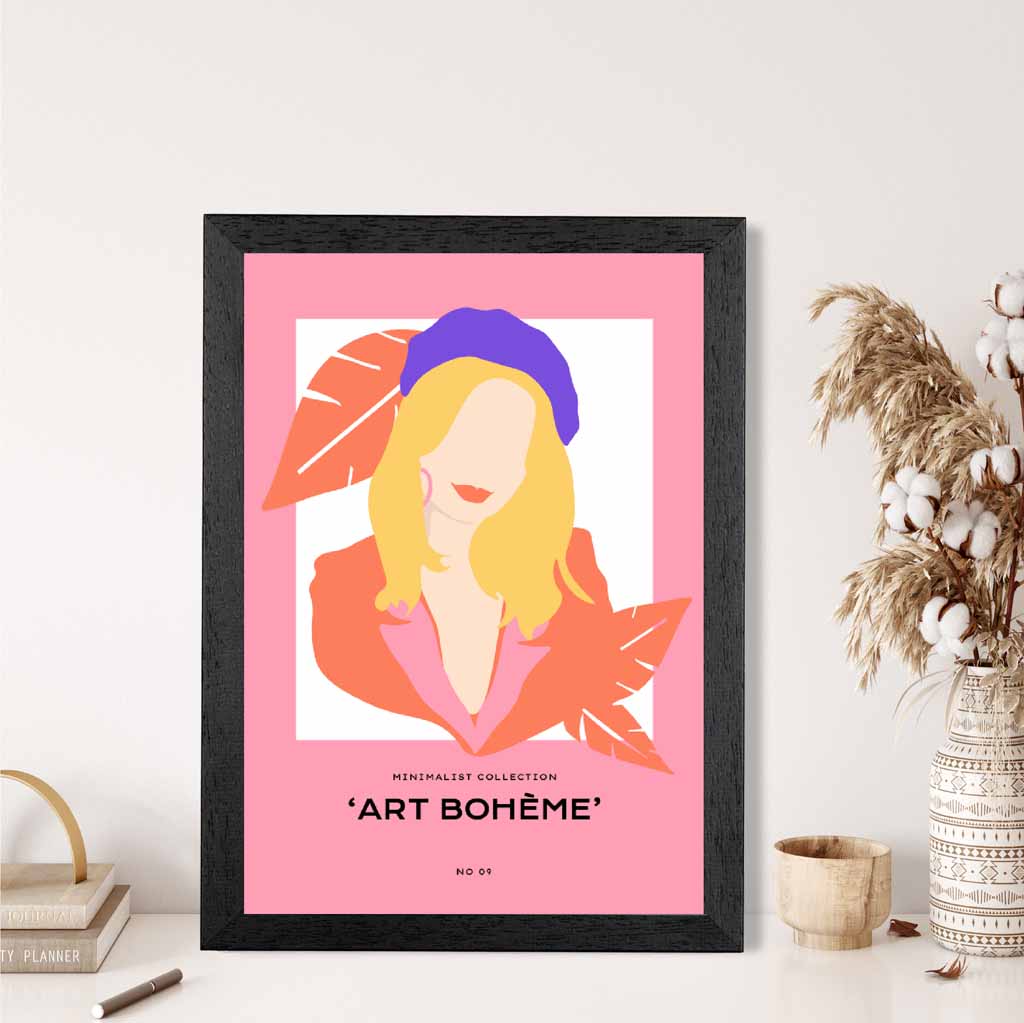 Boho Pink, Purple Fashion Art Art Print | Wall Art Plaza