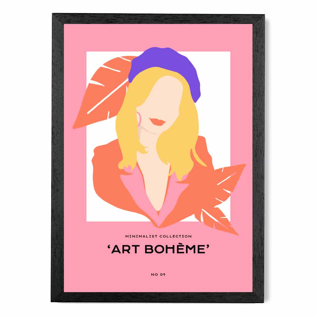 Boho Pink, Purple Fashion Art Art Print | Wall Art Plaza