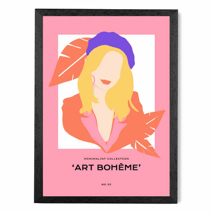 Boho Pink, Purple Fashion Art Art Print | Wall Art Plaza