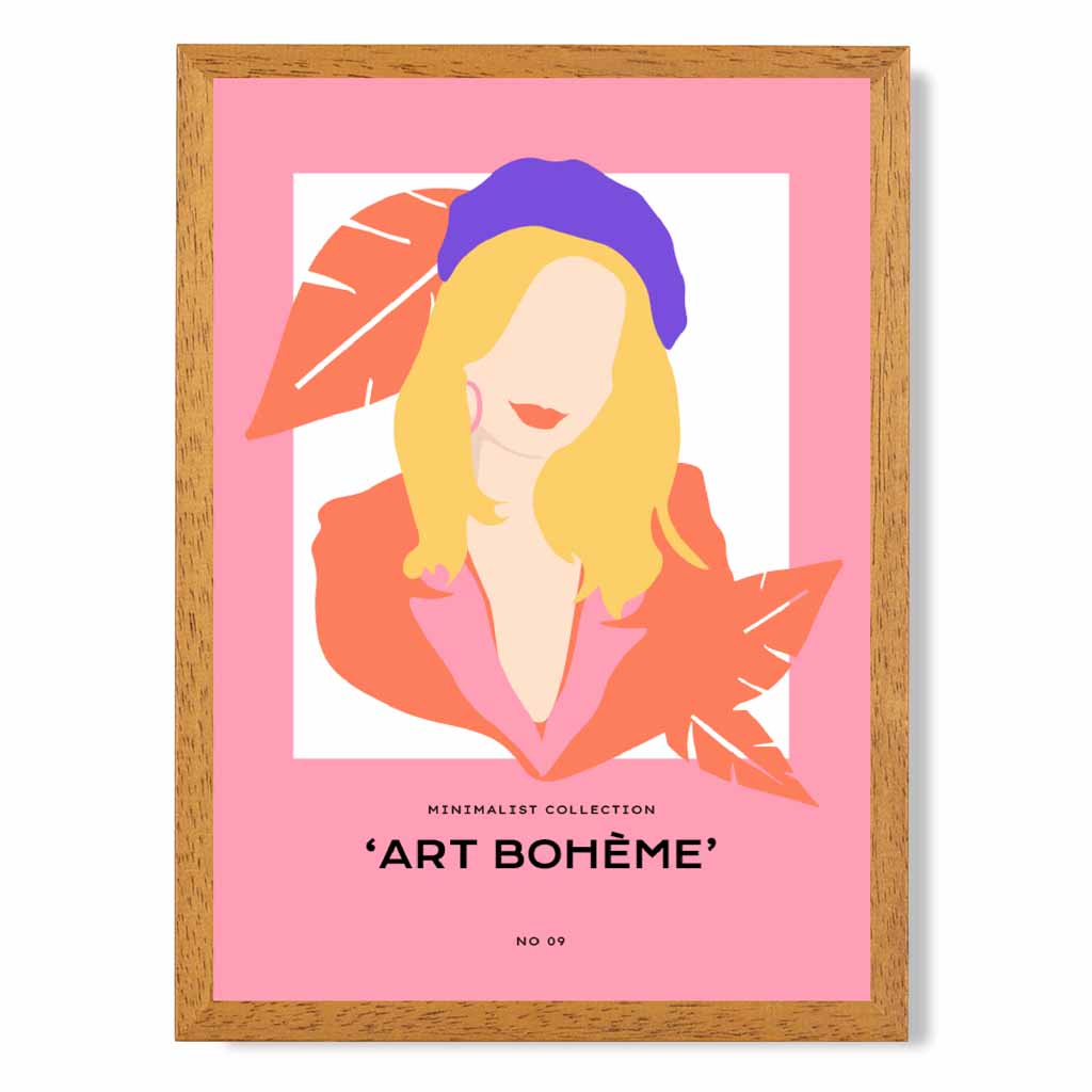 Boho Pink, Purple Fashion Art Art Print | Wall Art Plaza