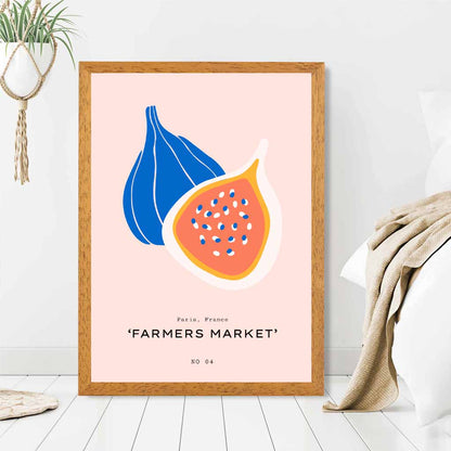 Boho Market Pink, Blue Fig Art Print | Wall Art Plaza