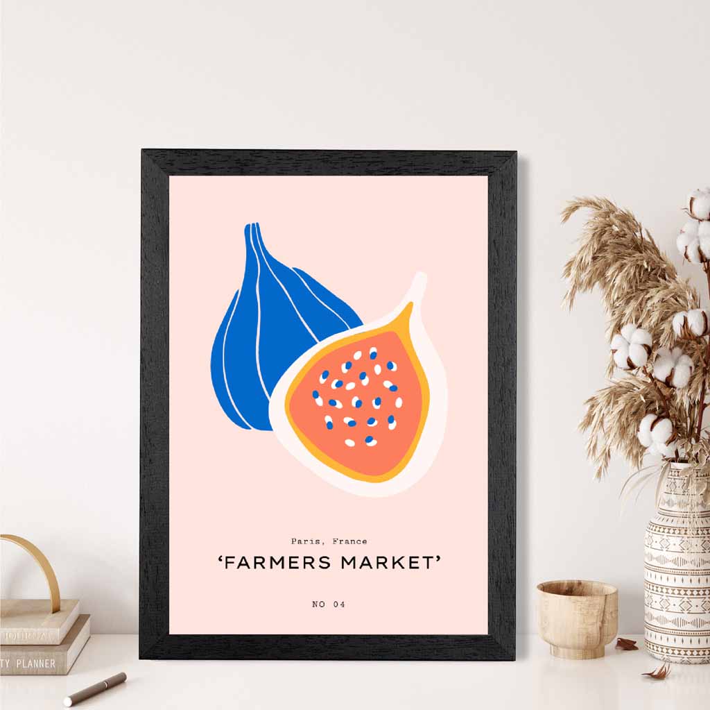 Boho Market Pink, Blue Fig Art Print | Wall Art Plaza