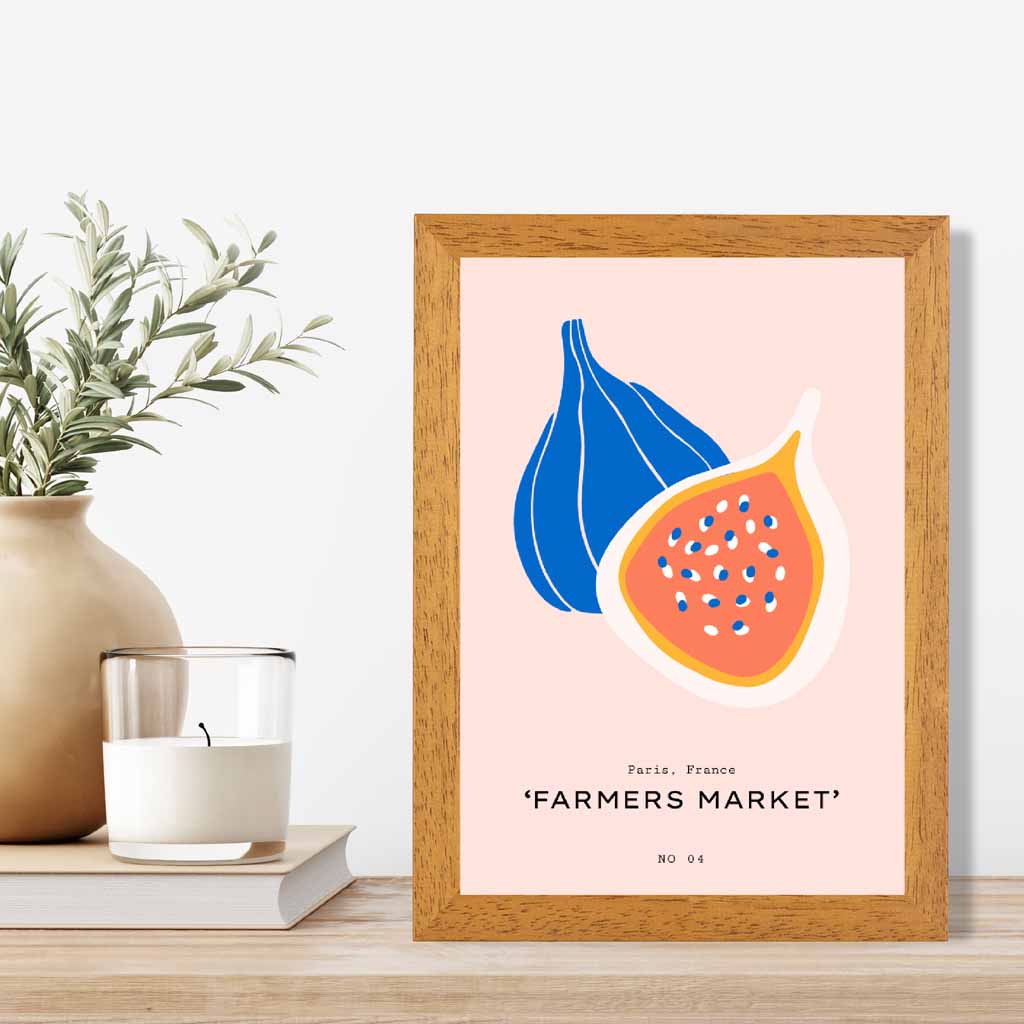 Boho Market Pink, Blue Fig Art Print | Wall Art Plaza