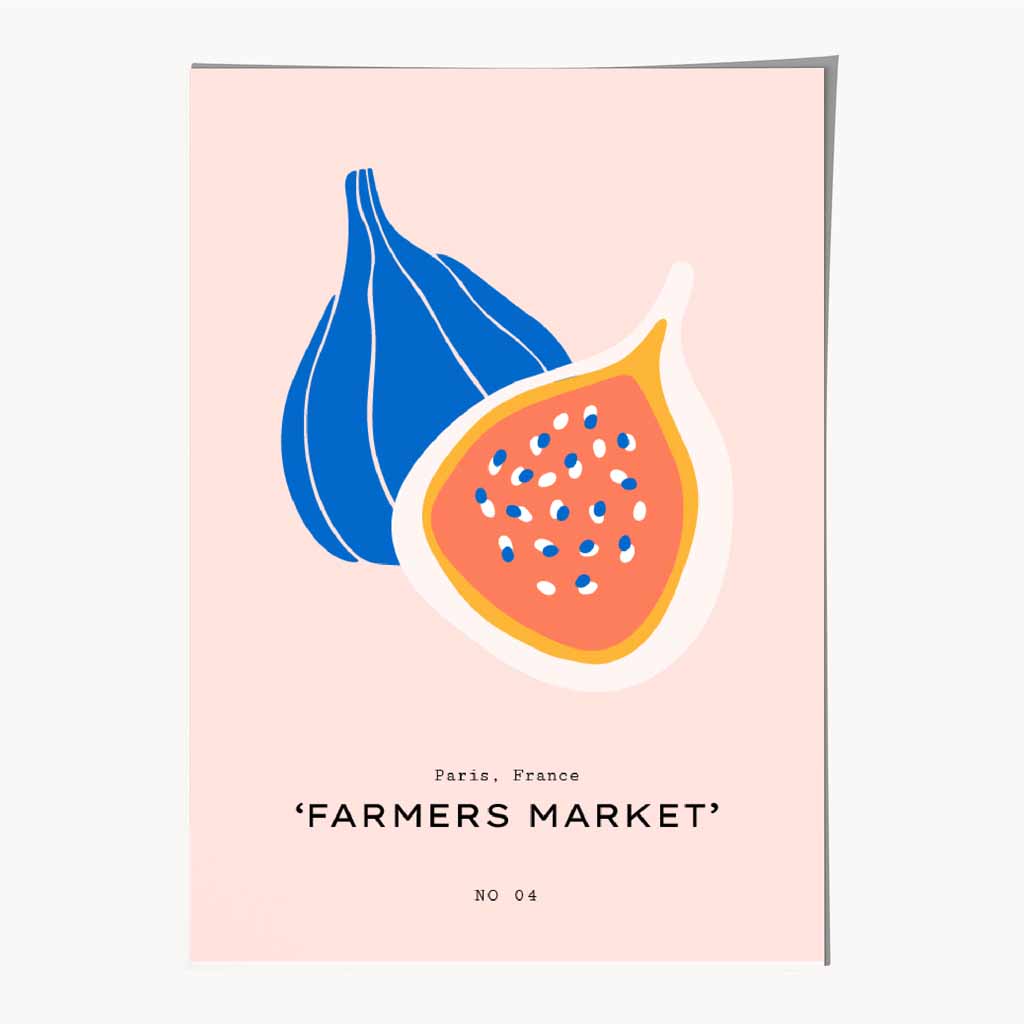 Boho Market Pink, Blue Fig Art Print | Wall Art Plaza