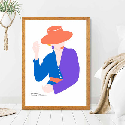 Quirky Fashion Purple Woman Art Print | Wall Art Plaza