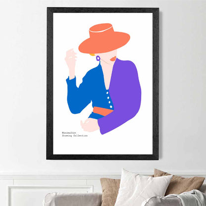 Quirky Fashion Purple Woman Art Print | Wall Art Plaza