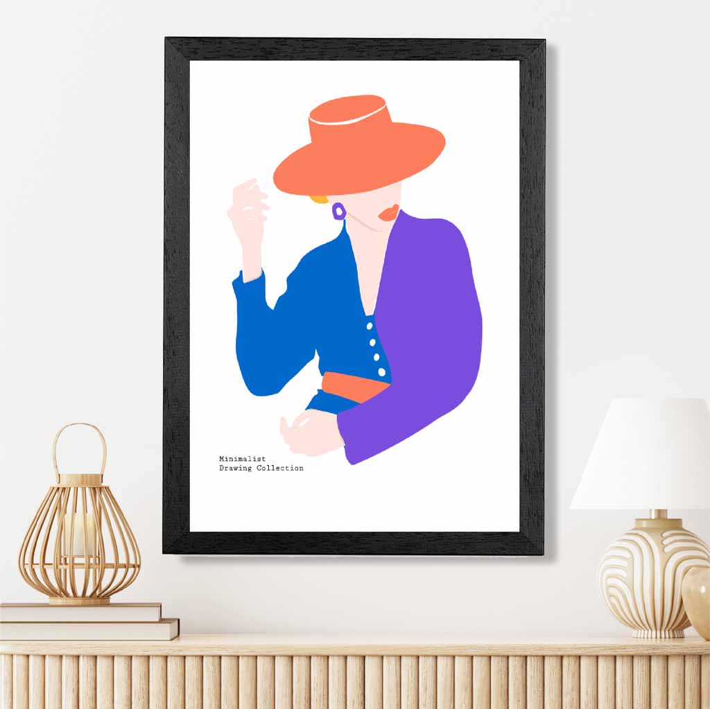 Quirky Fashion Purple Woman Art Print | Wall Art Plaza