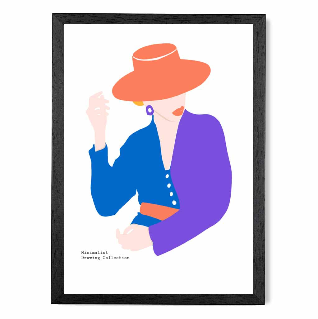 Quirky Fashion Purple Woman Art Print | Wall Art Plaza