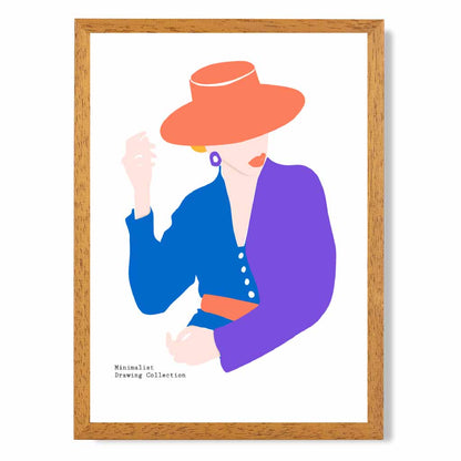 Quirky Fashion Purple Woman Art Print | Wall Art Plaza