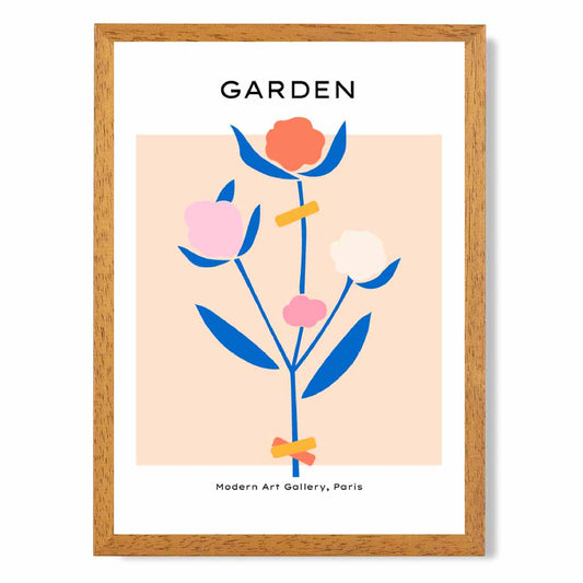 Simple Modern Colourful Floral Art Print | Wall Art Plaza