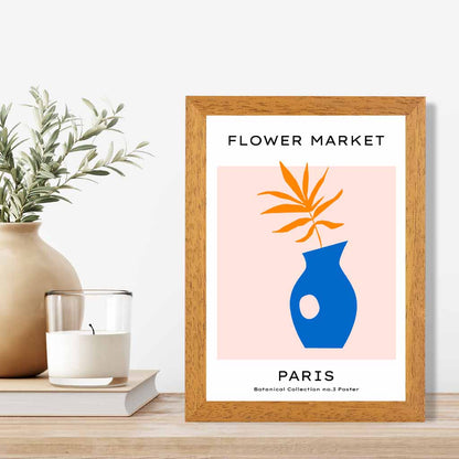 Flower Market Pink, Blue Paris Floral Art Print | Wall Art Plaza