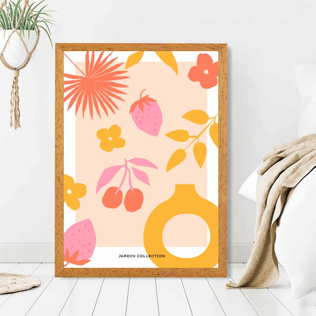 Boho Home Yellow, Pink Farmers Market Art Print | Wall Art Plaza