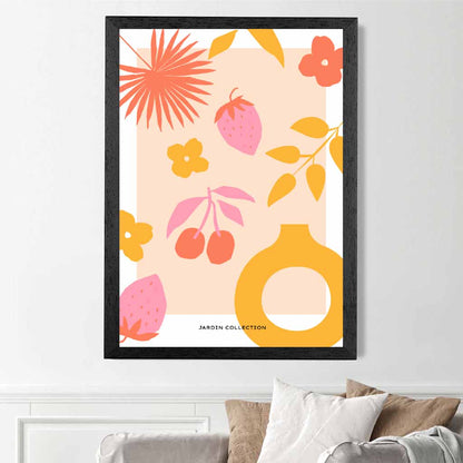 Boho Home Yellow, Pink Farmers Market Art Print | Wall Art Plaza