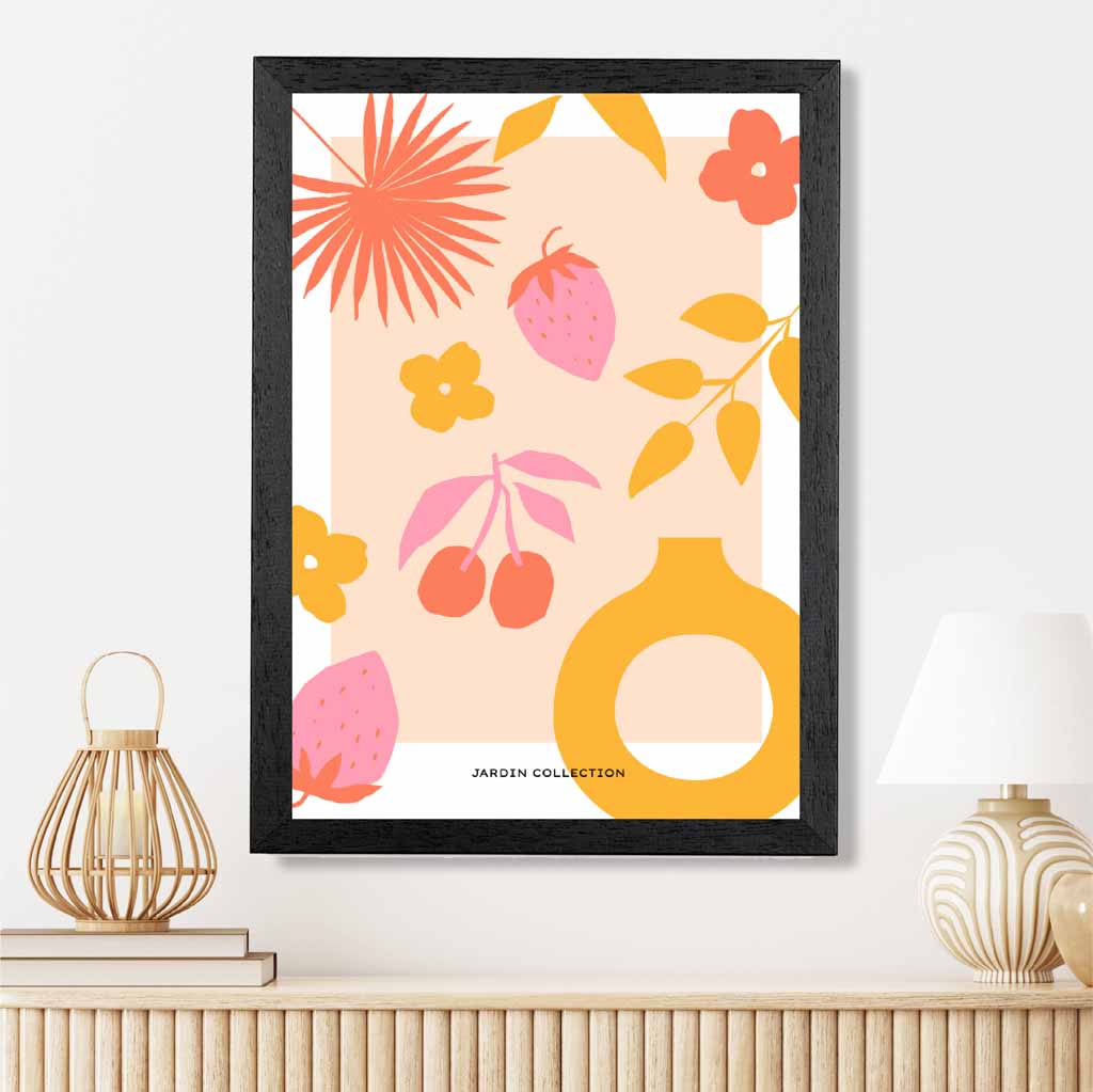 Boho Home Yellow, Pink Farmers Market Art Print | Wall Art Plaza