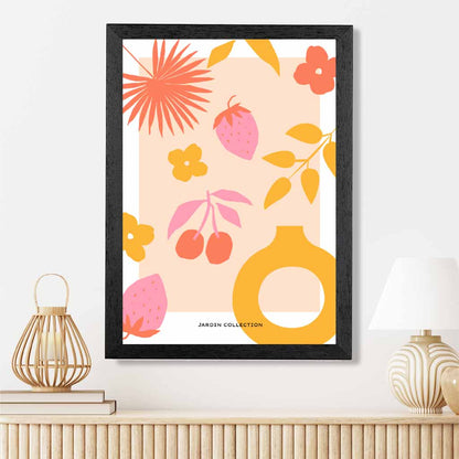 Boho Home Yellow, Pink Farmers Market Art Print | Wall Art Plaza