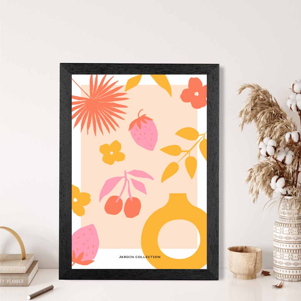 Boho Home Yellow, Pink Farmers Market Art Print | Wall Art Plaza