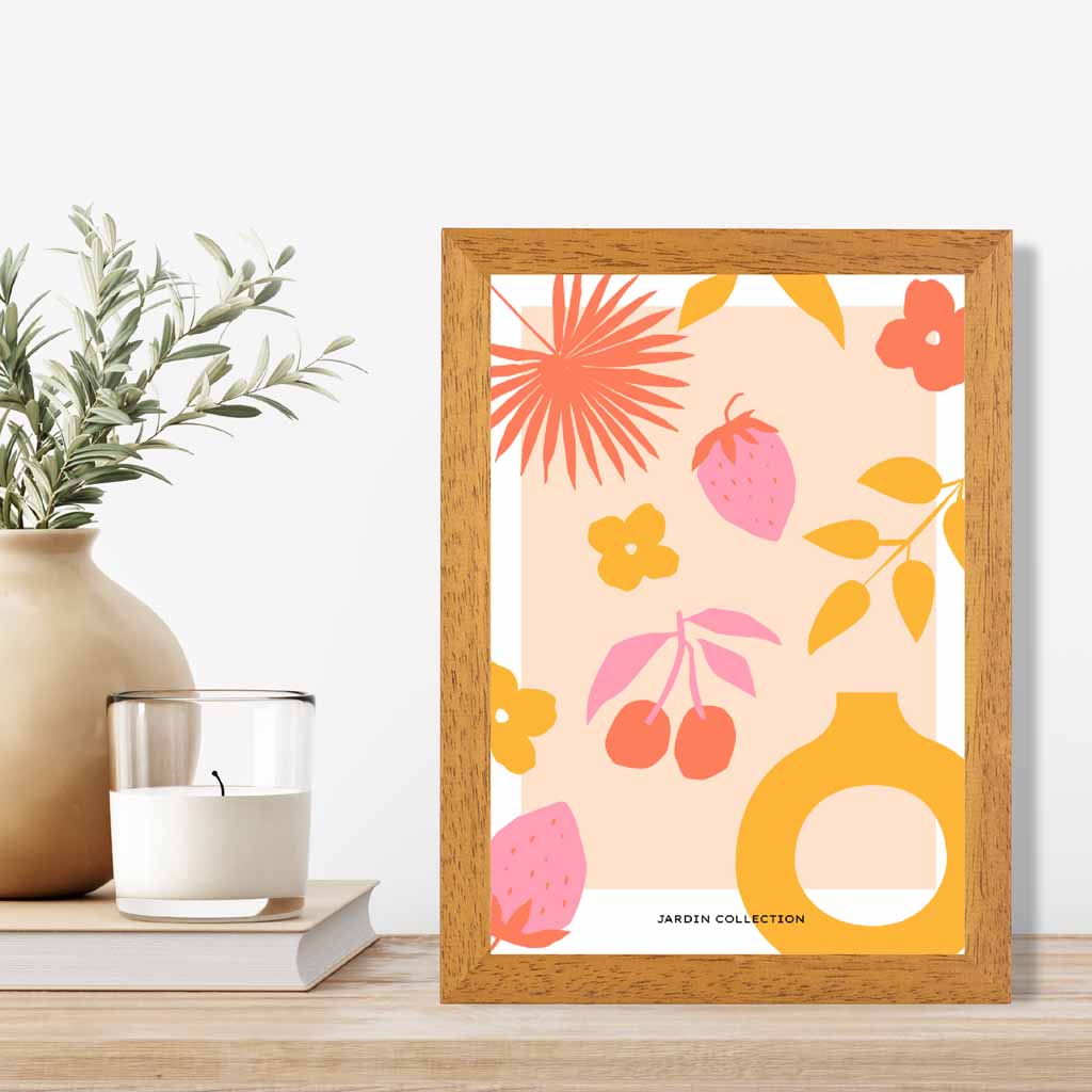 Boho Home Yellow, Pink Farmers Market Art Print | Wall Art Plaza