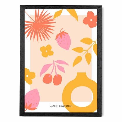 Boho Home Yellow, Pink Farmers Market Art Print | Wall Art Plaza