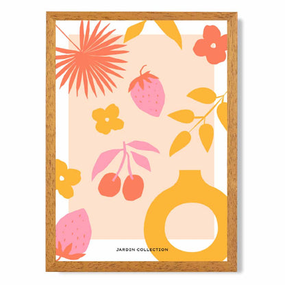 Boho Home Yellow, Pink Farmers Market Art Print | Wall Art Plaza