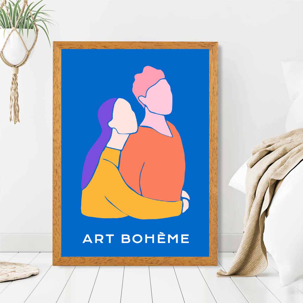 Boho Home Colourful Love Hugs Art Print | Wall Art Plaza