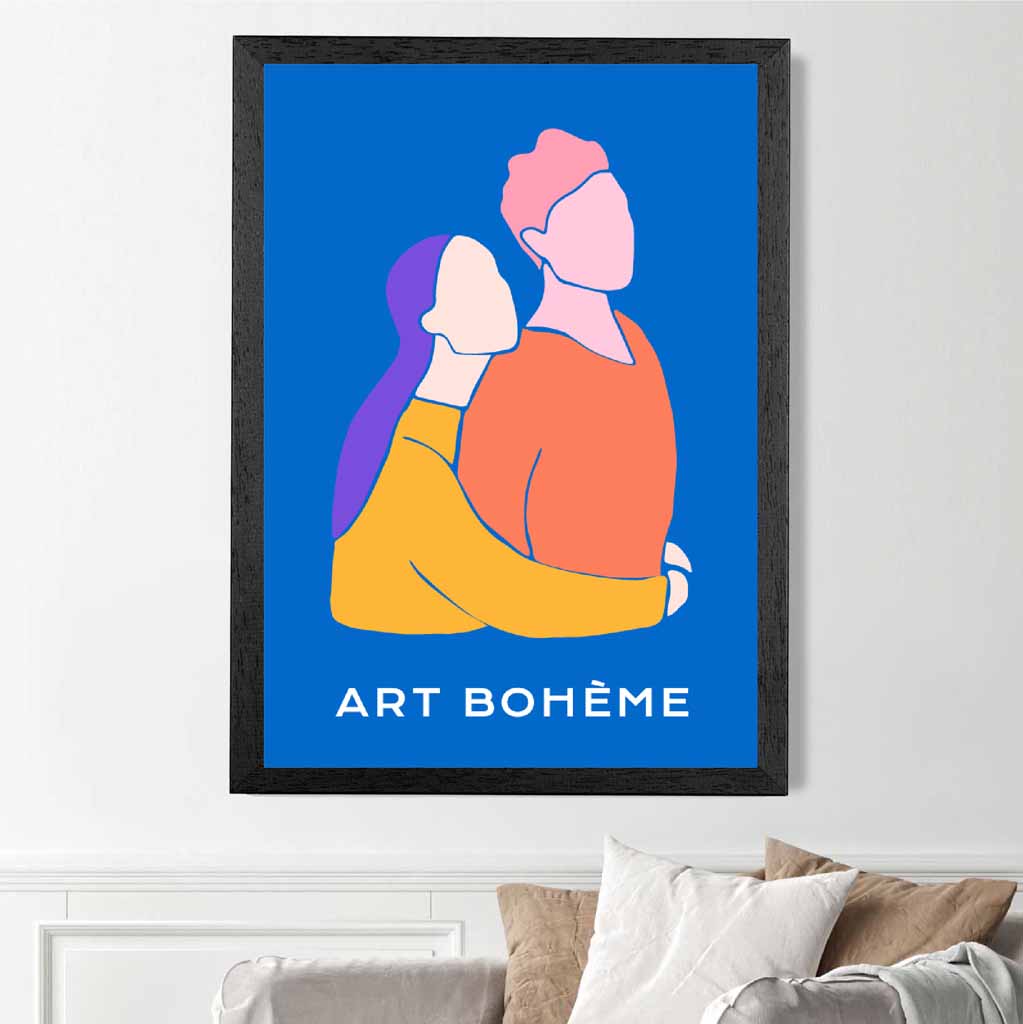 Boho Home Colourful Love Hugs Art Print | Wall Art Plaza