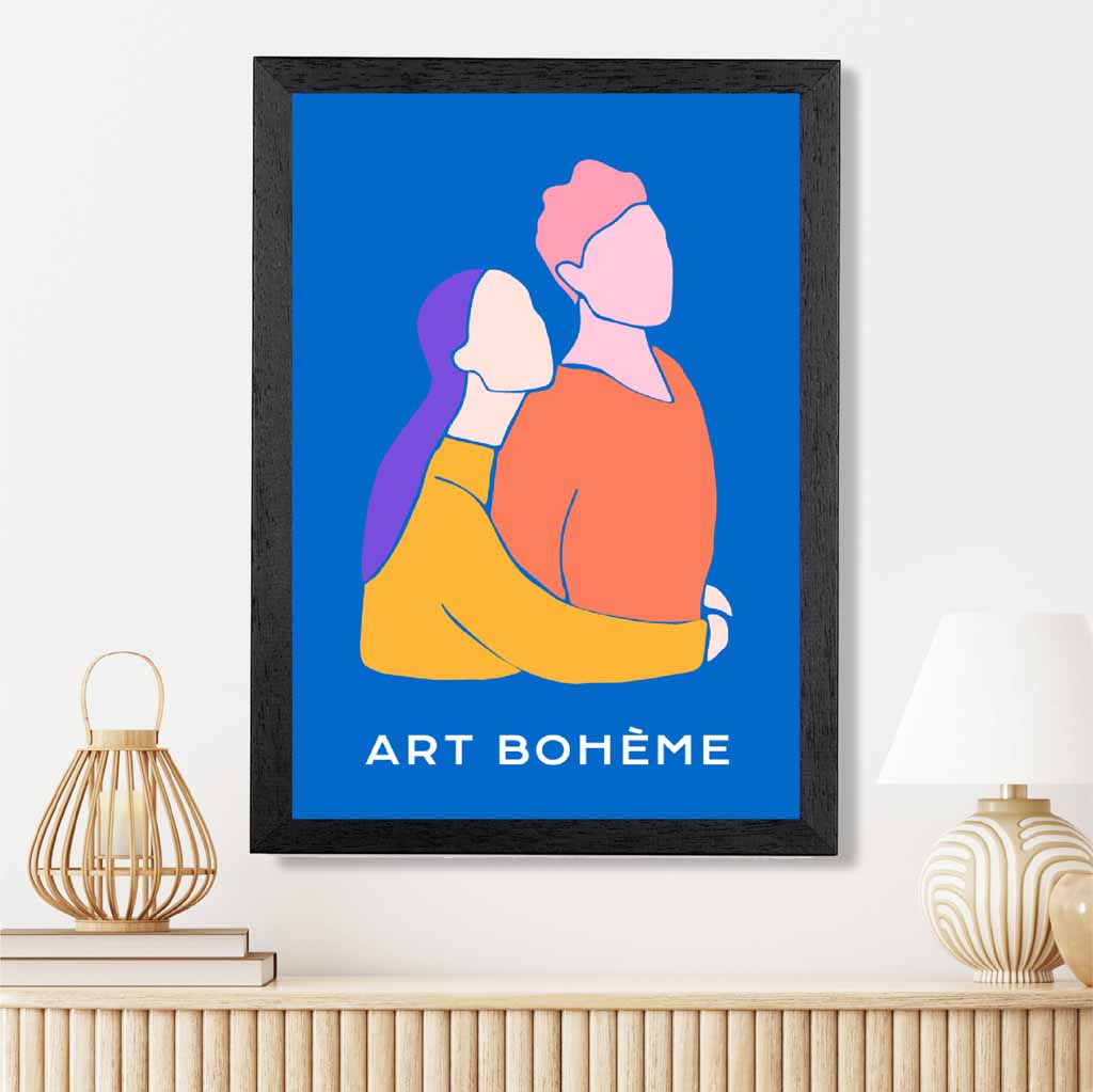 Boho Home Colourful Love Hugs Art Print | Wall Art Plaza