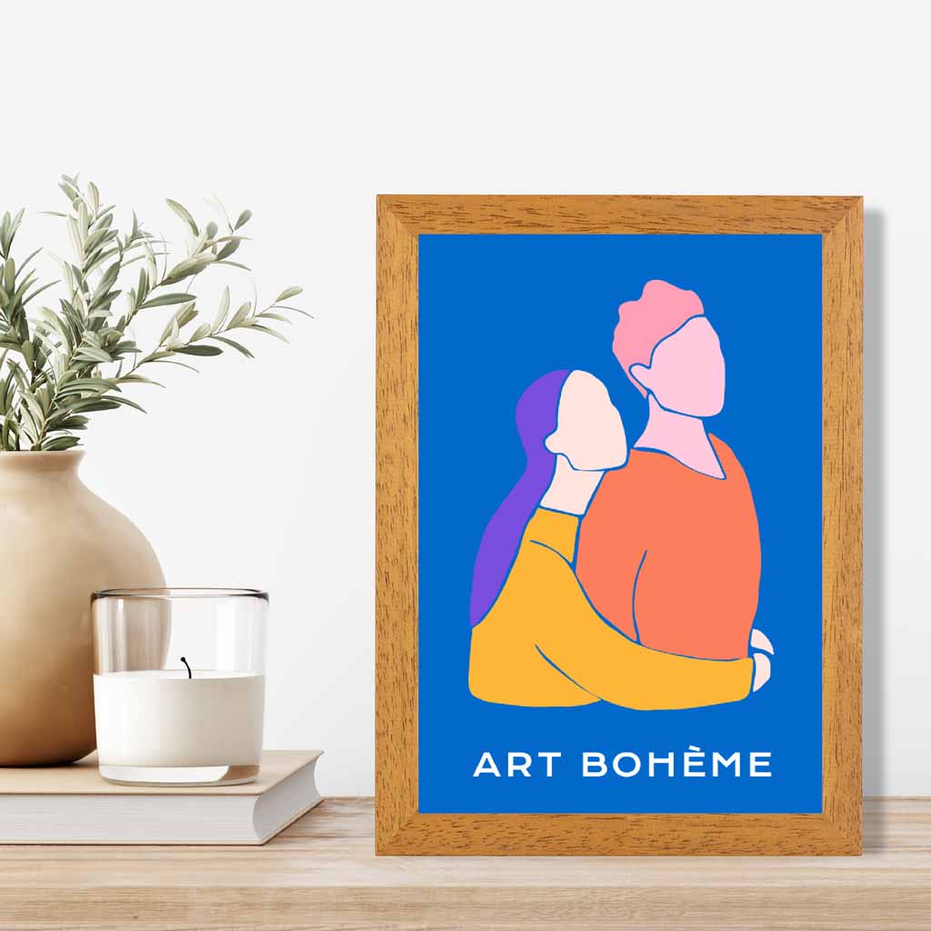 Boho Home Colourful Love Hugs Art Print | Wall Art Plaza