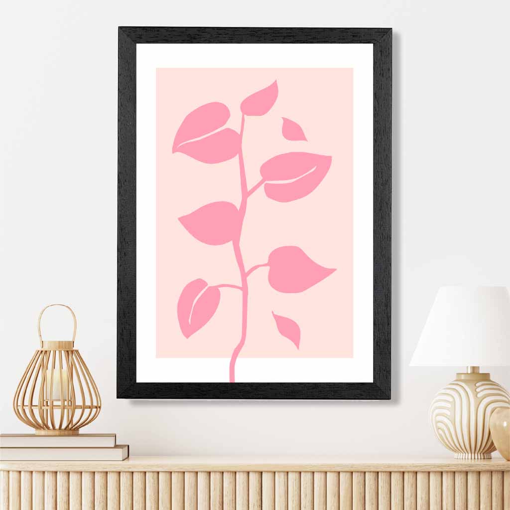 Simple Modern Pink Floral Art Print | Wall Art Plaza