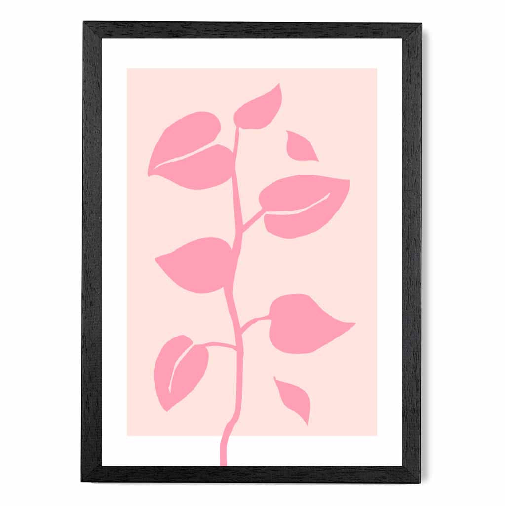 Simple Modern Pink Floral Art Print | Wall Art Plaza