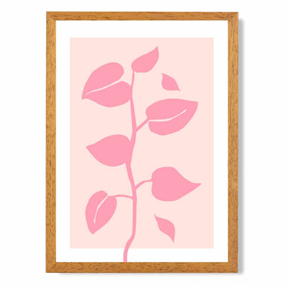 Simple Modern Pink Floral Art Print | Wall Art Plaza