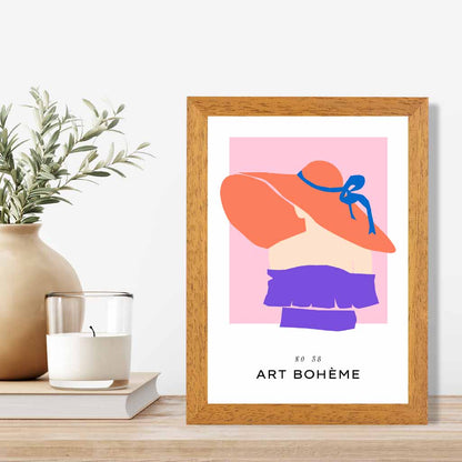 Boho Fashion Pink, Purple Boheme Summer Art Print | Wall Art Plaza