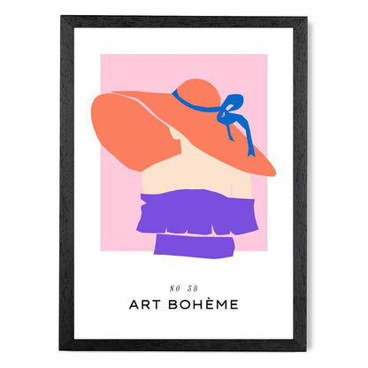 Boho Fashion Pink, Purple Boheme Summer Art Print | Wall Art Plaza