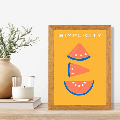 Simple Modern Yellow, Orange Melon Slices Art Print | Wall Art Plaza