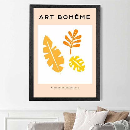 Simple Modern Yellow, Orange Botanique Art Print | Wall Art Plaza