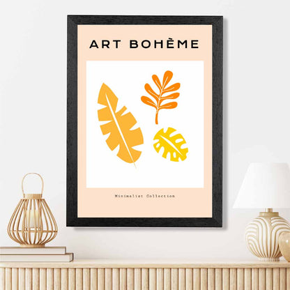 Simple Modern Yellow, Orange Botanique Art Print | Wall Art Plaza