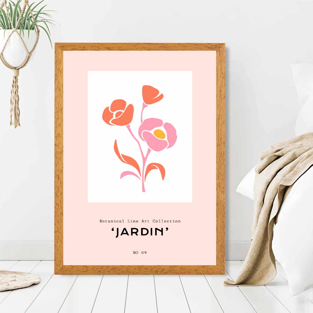 Boho Garden Pink Jardin Art Print | Wall Art Plaza