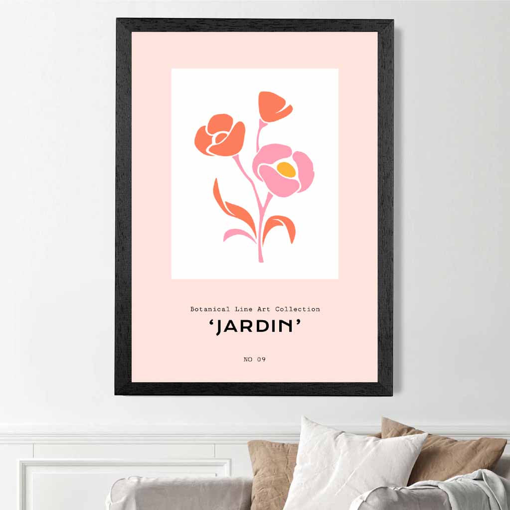 Boho Garden Pink Jardin Art Print | Wall Art Plaza