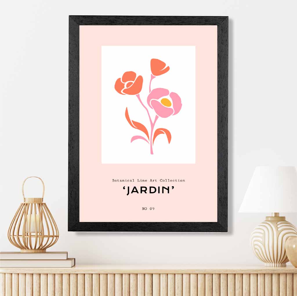 Boho Garden Pink Jardin Art Print | Wall Art Plaza