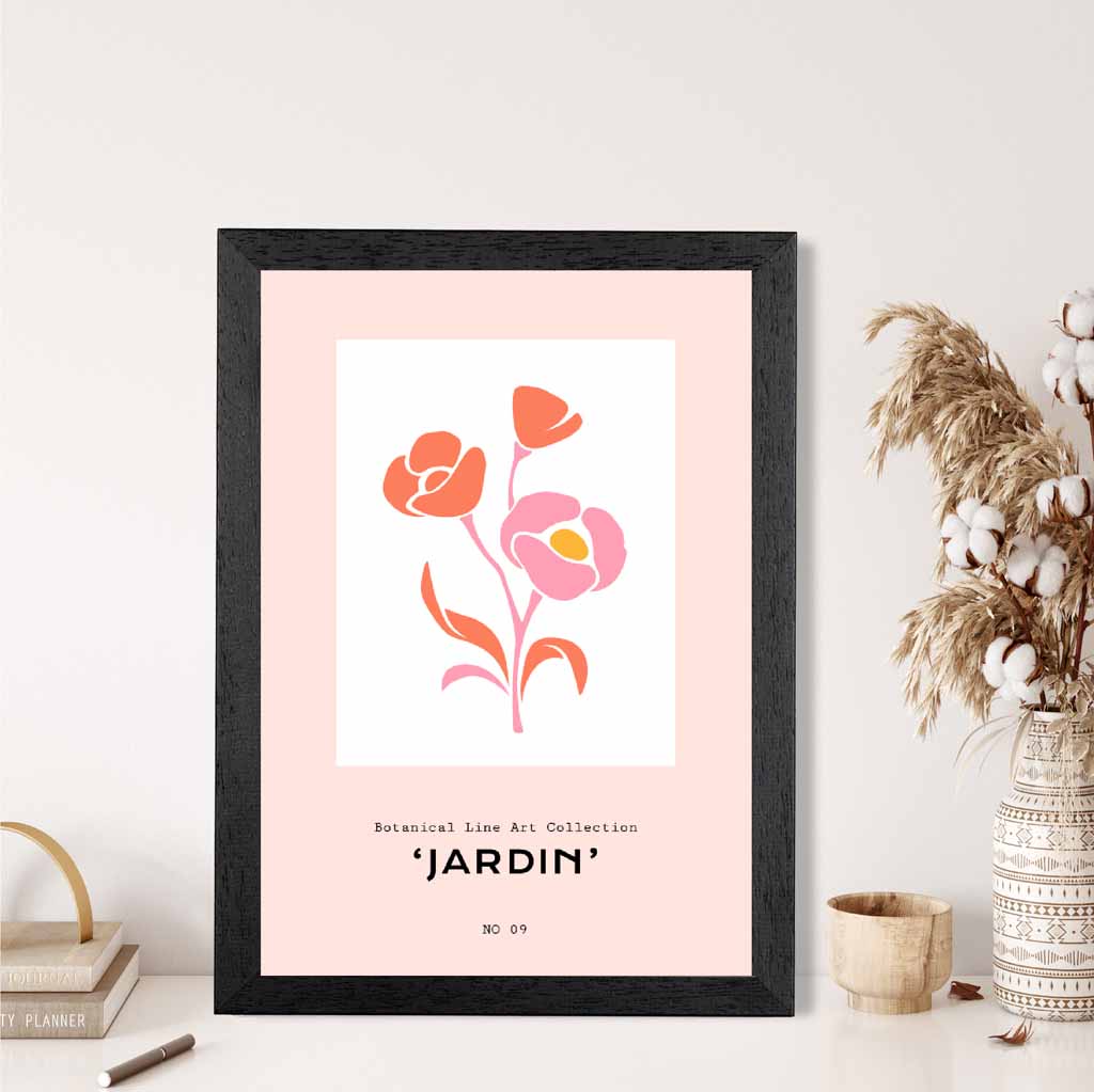 Boho Garden Pink Jardin Art Print | Wall Art Plaza