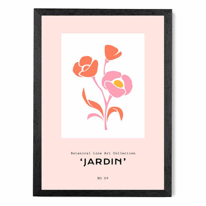 Boho Garden Pink Jardin Art Print | Wall Art Plaza